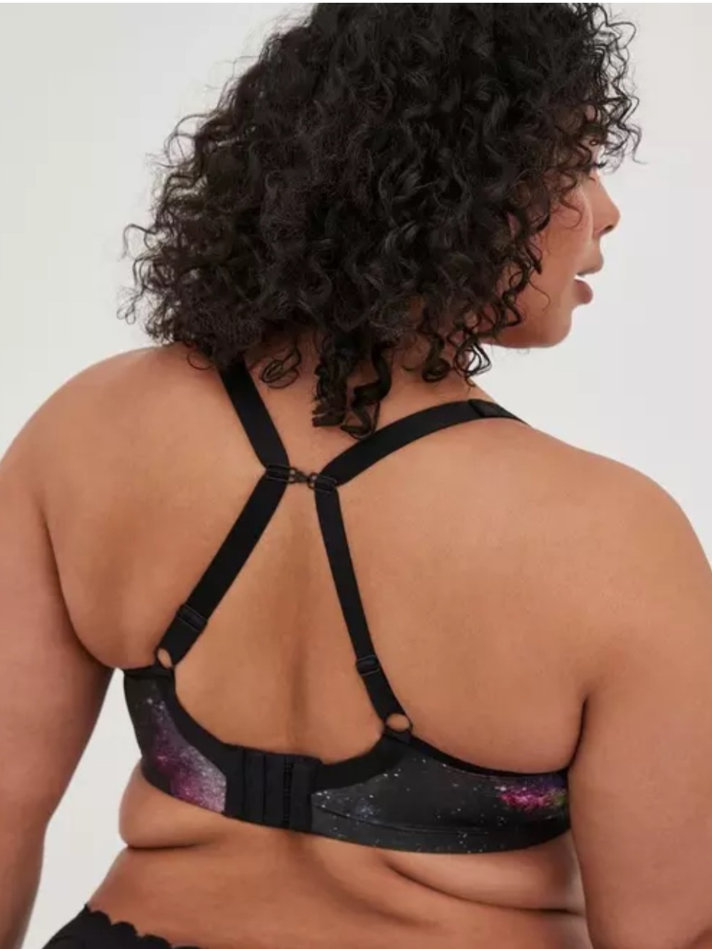 Torrid Mid Impact Underwire Sports Bra Bright Galaxy Neon Print Size 46C 46B - Picture 3 of 13